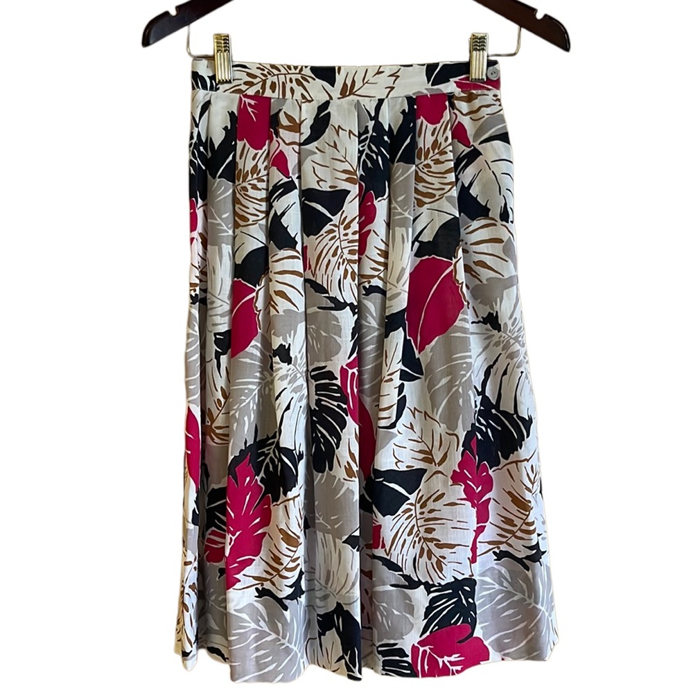 Vintage tropical midi skirt